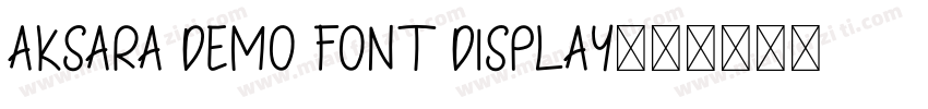 Aksara DEMO FONT Display字体转换